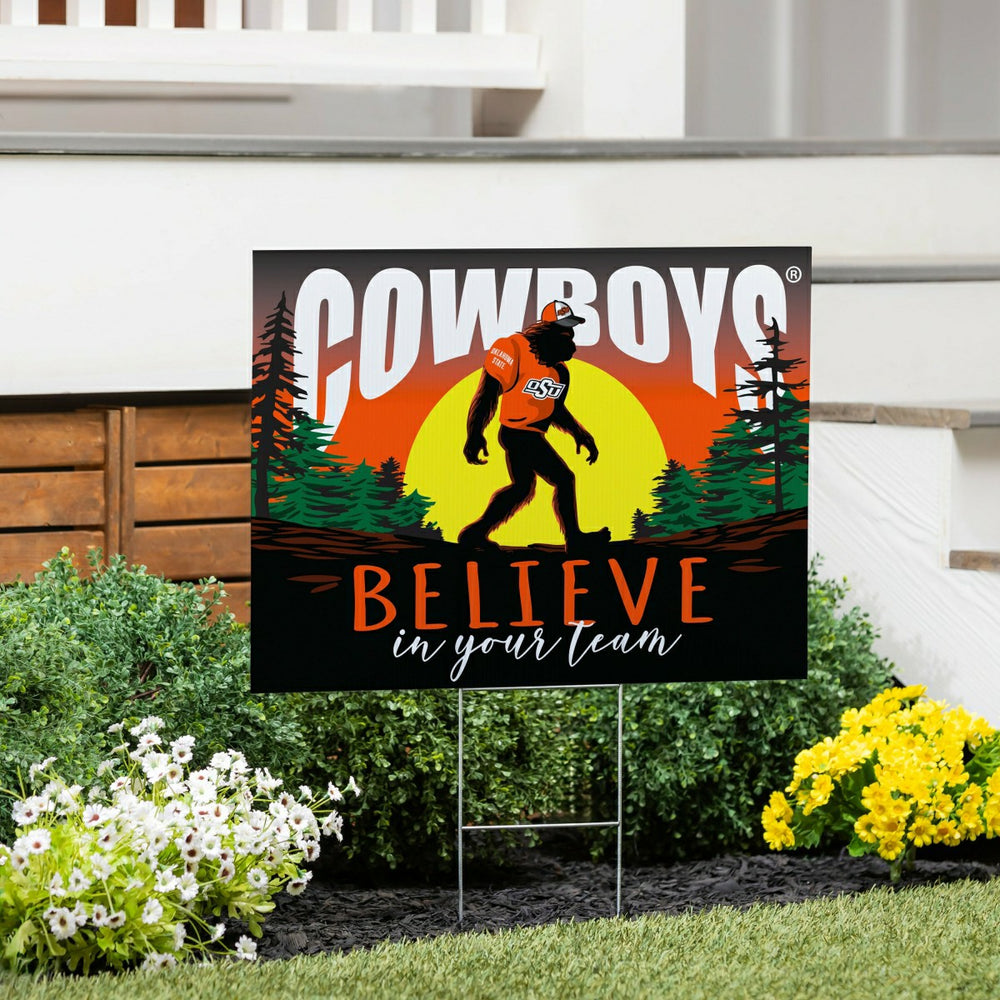 Oklahoma State University Yard Sign, Bigfoot, Collegiate, Home