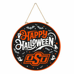 Oklahoma State University Halloween Round Door Décor with Hanging Rope, Collegiate, Home