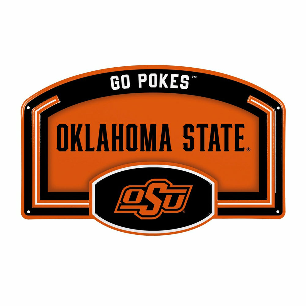 Oklahoma State University USA Embossed Steel Wall Sign, 11" x 17", Collegiate, Home