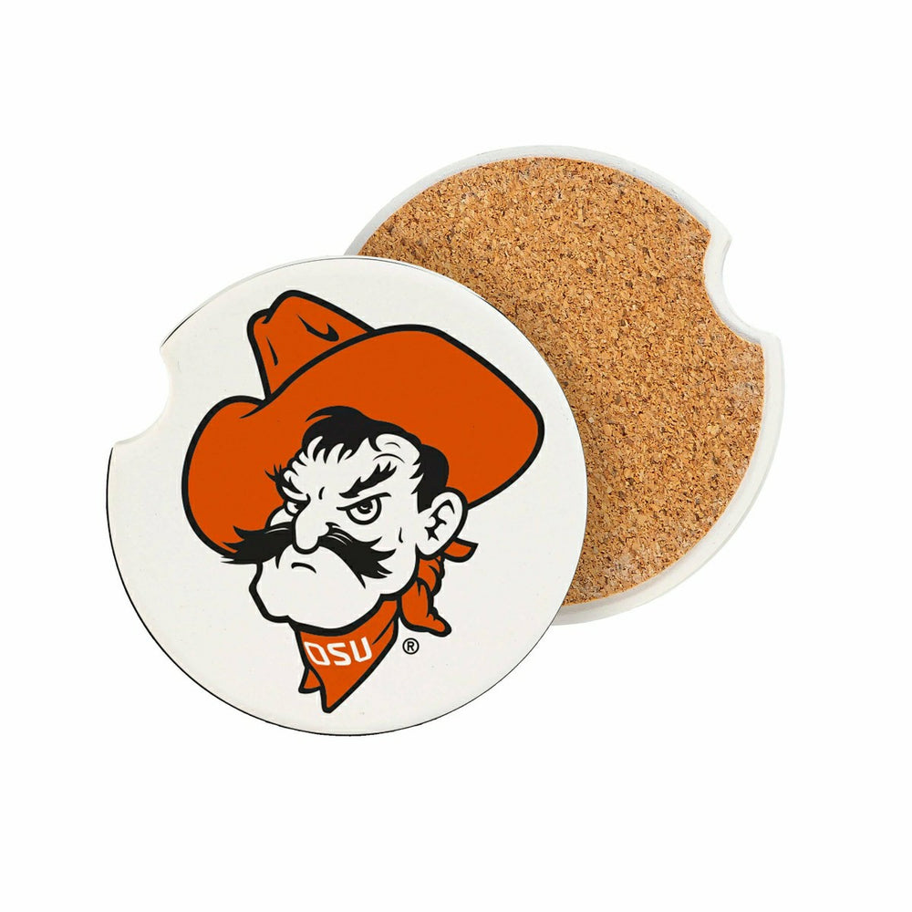 Oklahoma State University Car Coaster Set, 2pc, Collegiate, Home