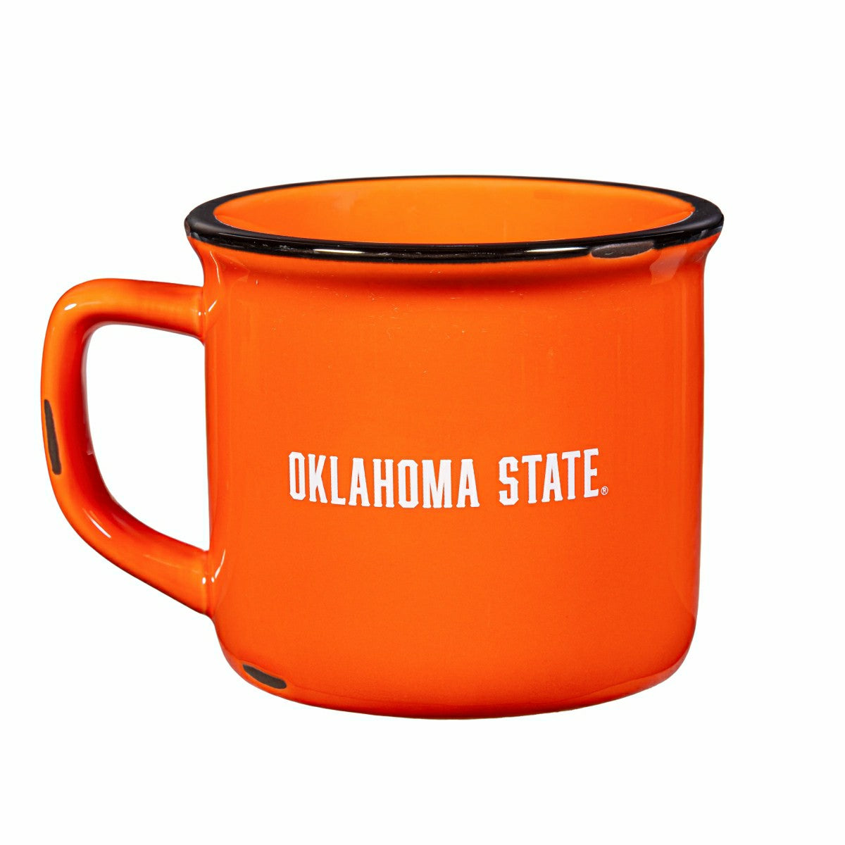 Oklahoma State University Ceramic Camp Cup with Enamel Finish, 14oz, Collegiate, Home
