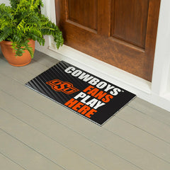 Oklahoma State University Fan Mat, 28"x16", Collegiate