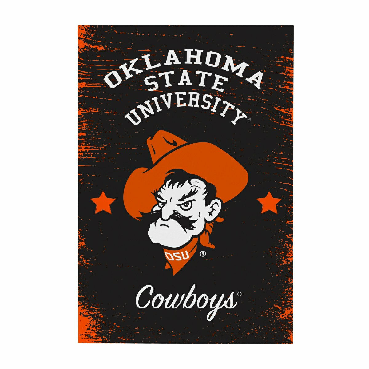 Oklahoma State University Wood Wall Sign, 16x24, Collegiate, Home