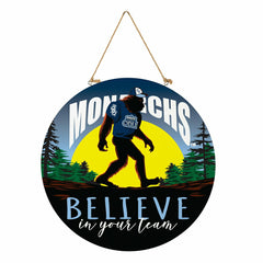 Old Dominion University Bigfoot Round Door Décor with Hanging Rope, 18, Collegiate, Home