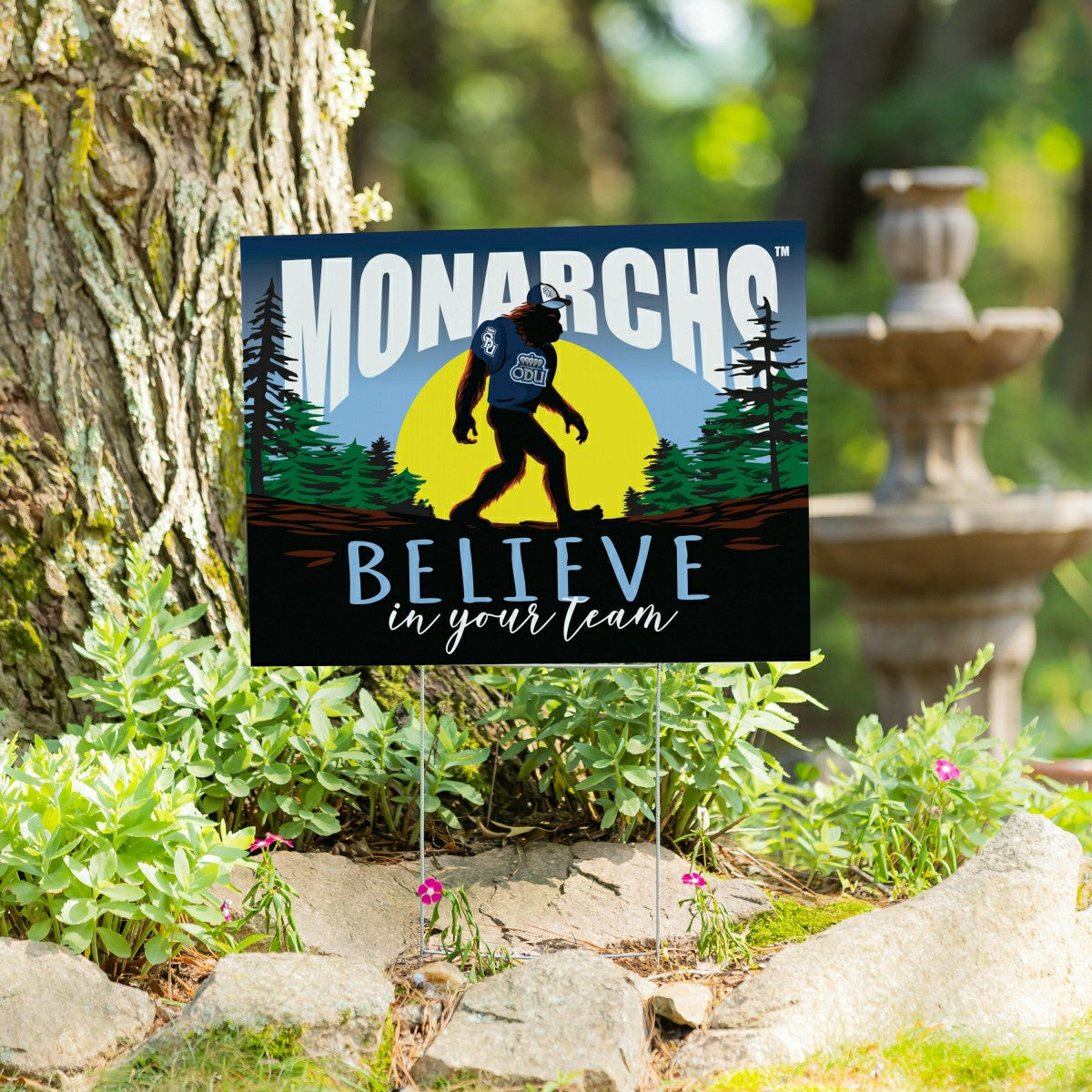 Old Dominion University Yard Sign, Bigfoot, Collegiate, Home