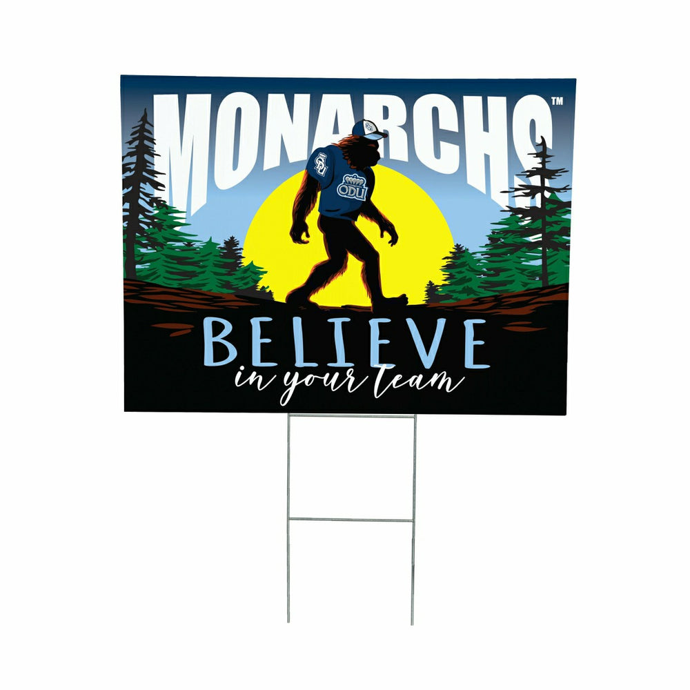 Old Dominion University Yard Sign, Bigfoot, Collegiate, Home