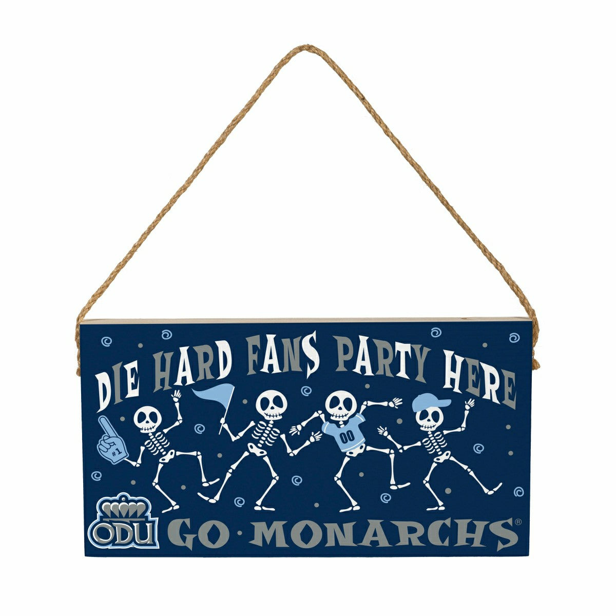 Old Dominion University Halloween Wood Wall Sign, 6x11, Collegiate, Home