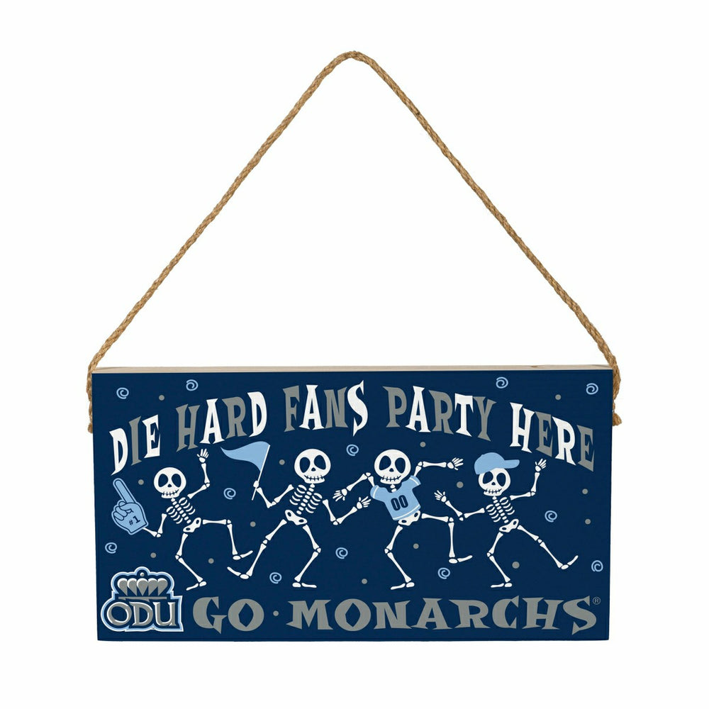 Old Dominion University Halloween Wood Wall Sign, 6x11, Collegiate, Home
