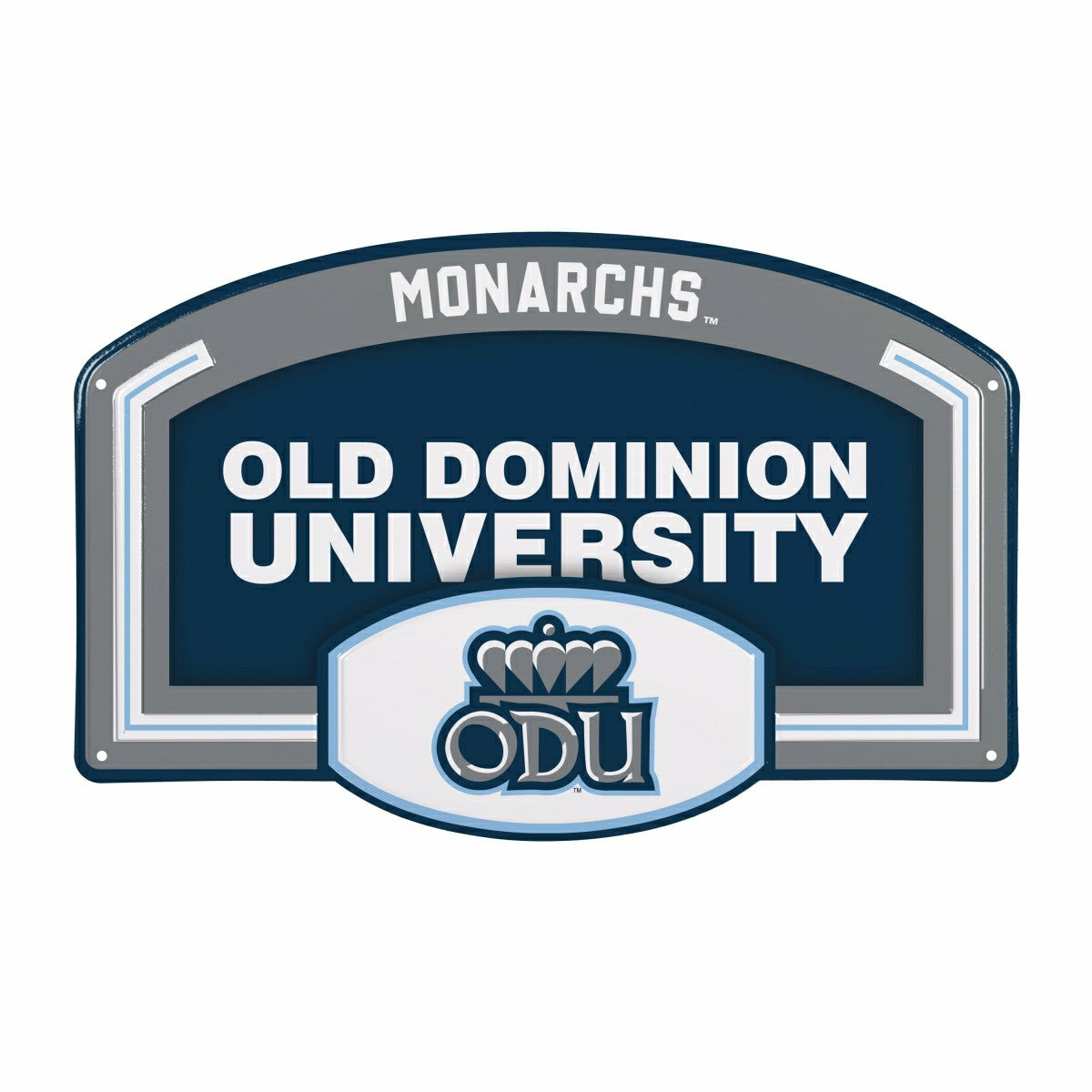 Old Dominion University USA Embossed Steel Wall Sign, 11" x 17", Collegiate, Home