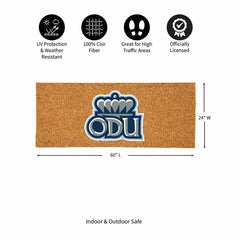 Old Dominion University Extra Large Full Color Coir Mat, 60"x24", Collegiate