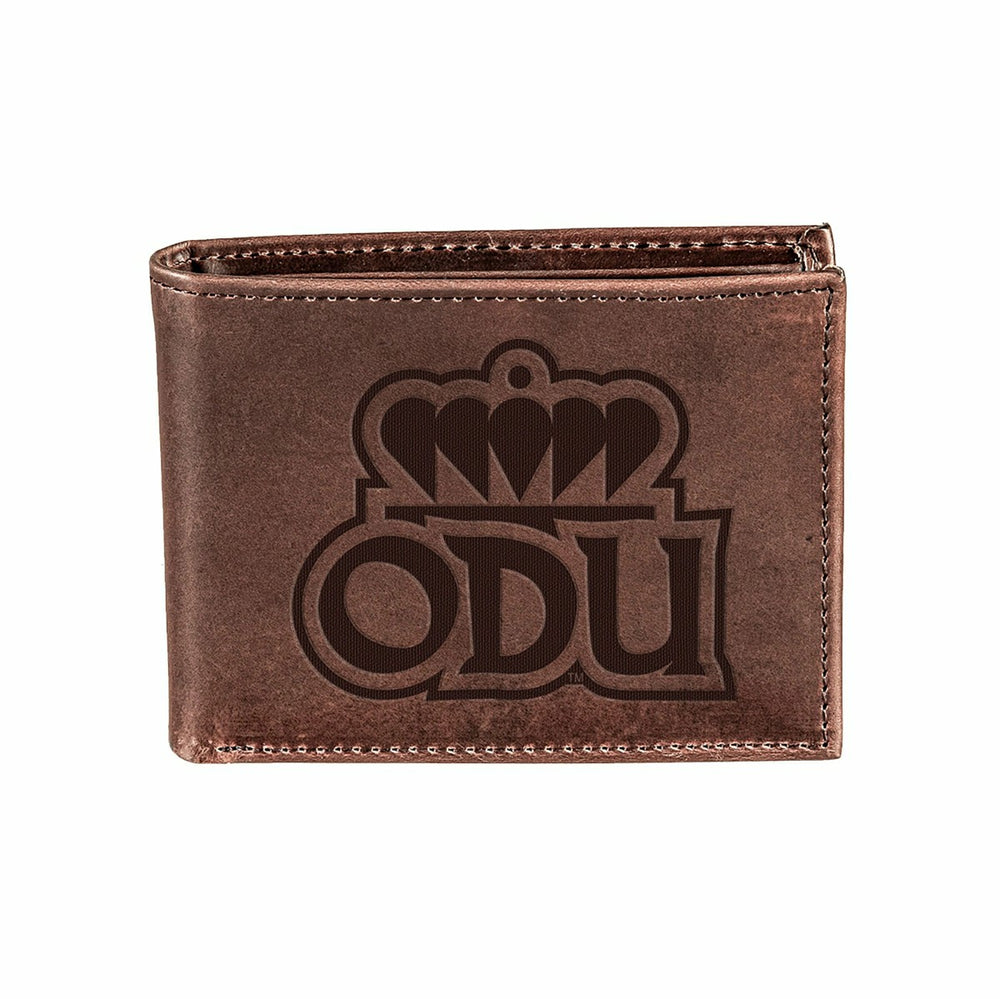 Old Dominion University, Bi-Fold Wallet, Brown, CH, 100% Genuine Leath, Collegiate, Home