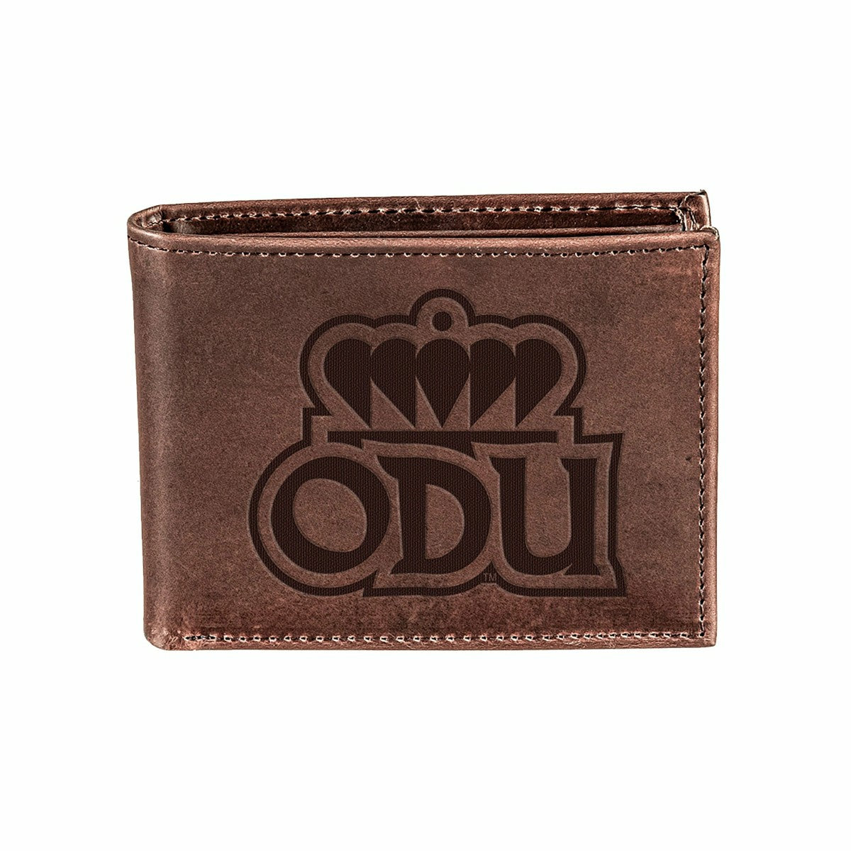 Old Dominion University, Bi-Fold Wallet, Brown, CH, 100% Genuine Leath, Collegiate, Home