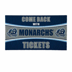 28" x 16" PVC Trapper Mat, Come Back with Tickets, Old Dominion Univer, Collegiate
