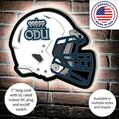 LED Wall Decor, Helmet, Old Dominion University, Collegiate, Home