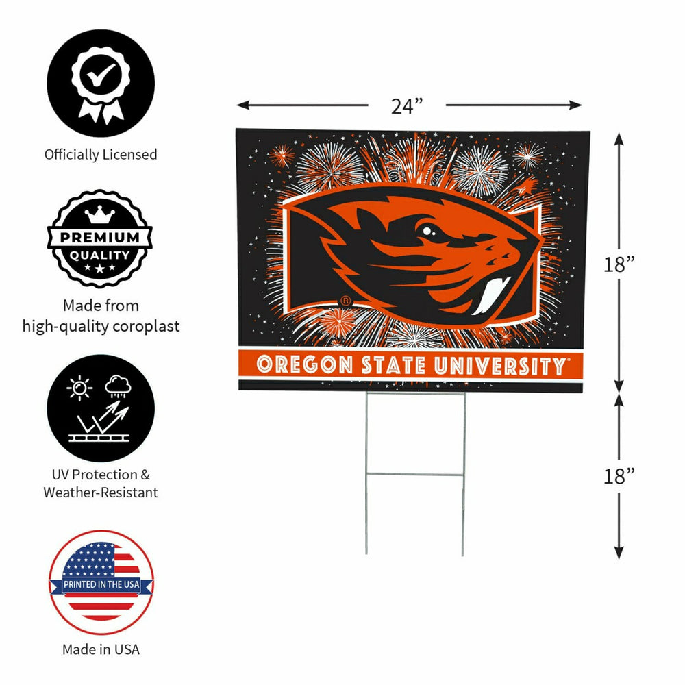 Oregon State University Yard Sign, Patriotic, Collegiate, Home