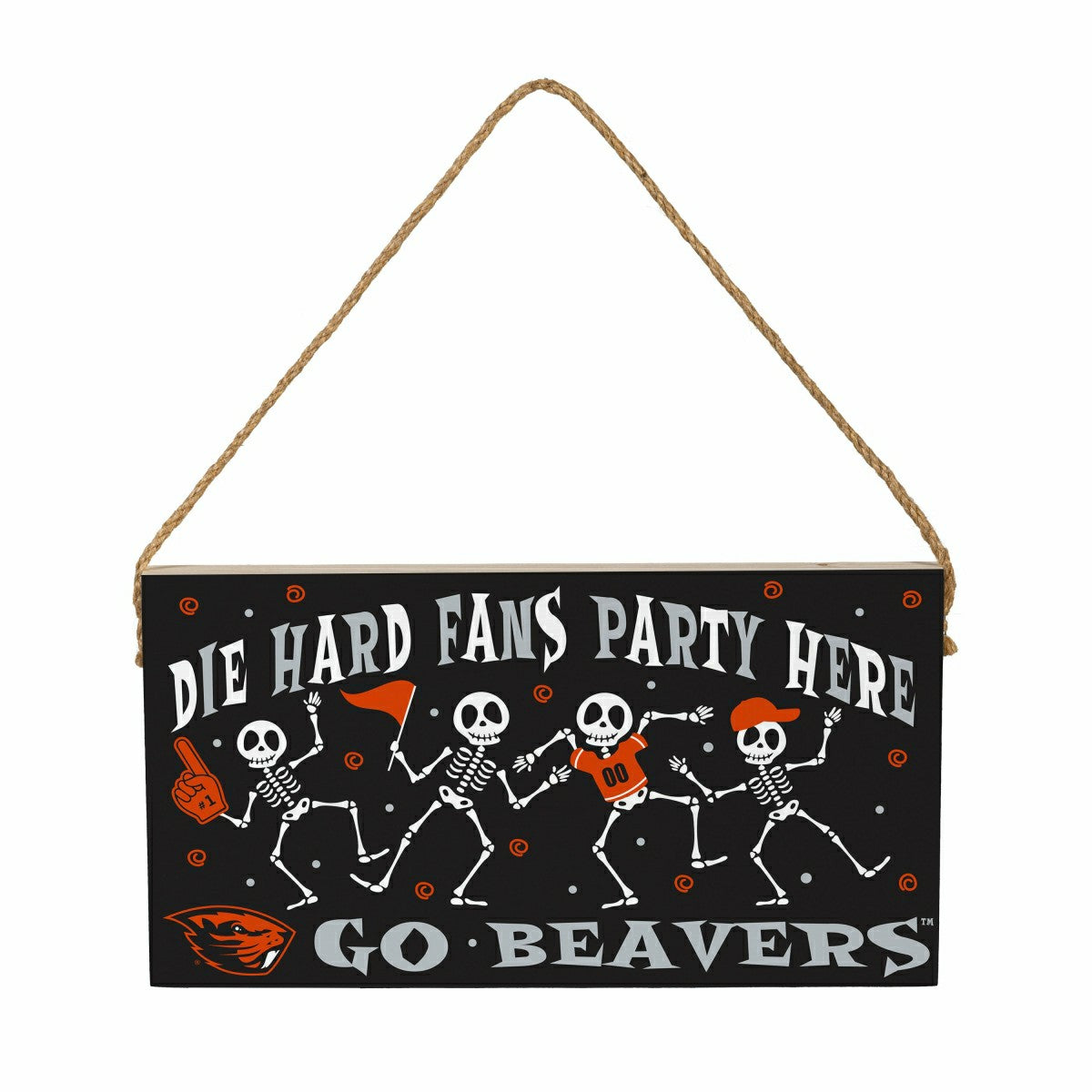 Oregon State University Halloween Wood Wall Sign, 6x11, Collegiate, Home