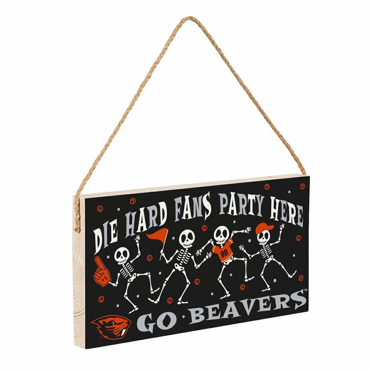 Oregon State University Halloween Wood Wall Sign, 6x11, Collegiate, Home
