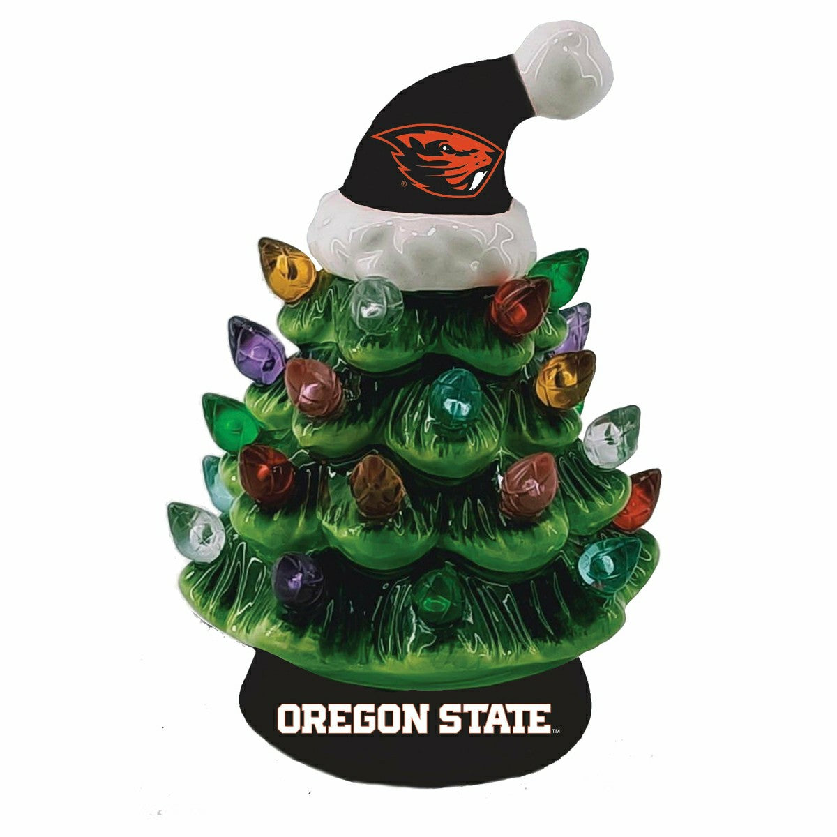 4" Mini LED Tabletop Christmas Tree, Set of 2, Oregon State University, Collegiate, Home