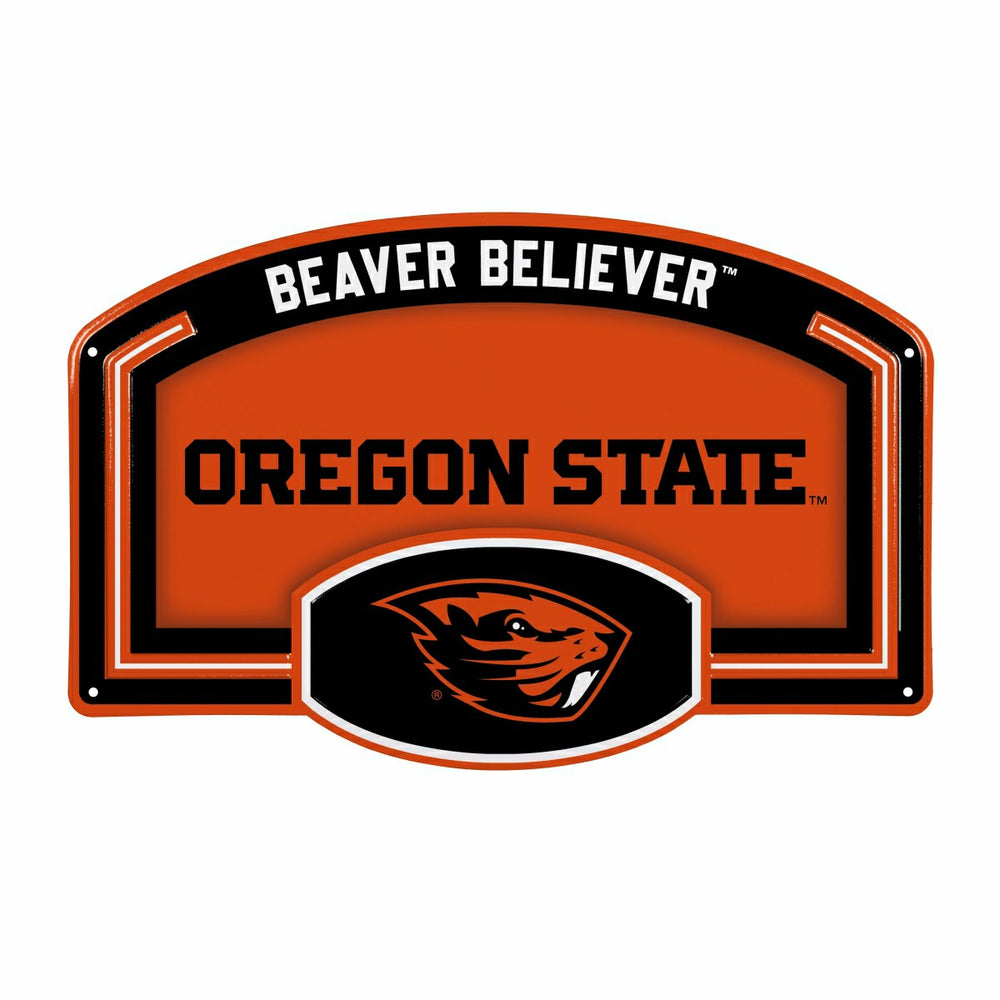 Oregon State University USA Embossed Steel Wall Sign, 11" x 17", Collegiate, Home