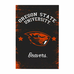 Oregon State University Wood Wall Sign, 16x24, Collegiate, Home