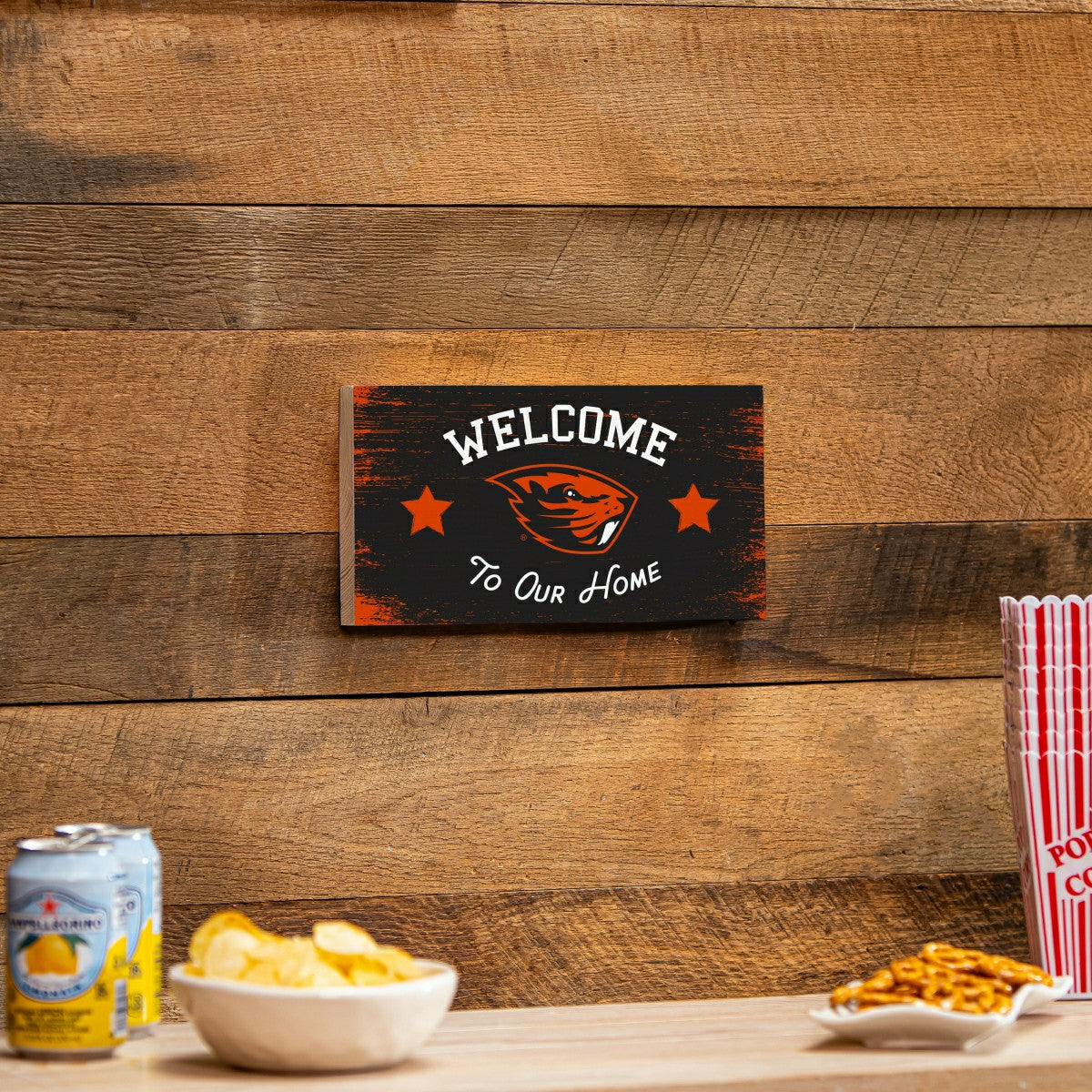 Oregon State University Wood Wall Sign, 6x11, Collegiate, Home