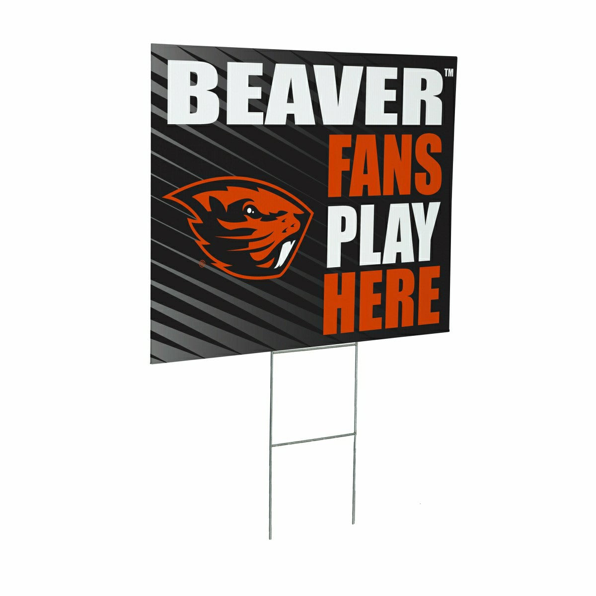 Oregon State University Coroplast Yard Sign "Fans Play Here", Collegiate, Home