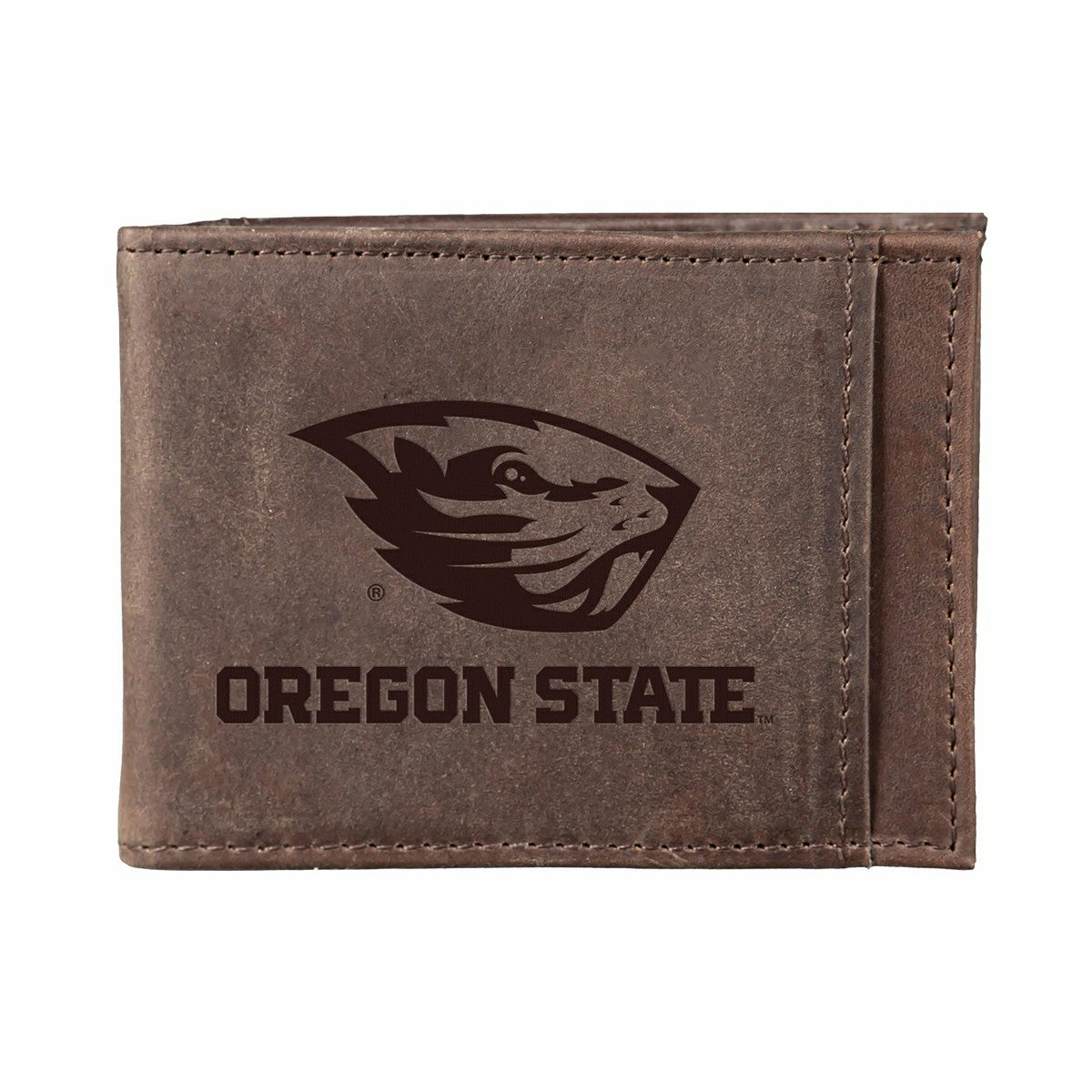 Front Pocket Wallet w/ RFID Blocking, Oregon State University, Brown, Collegiate, Home
