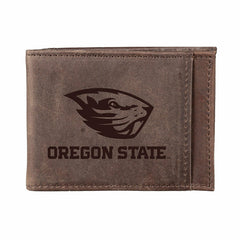 Front Pocket Wallet w/ RFID Blocking, Oregon State University, Brown, Collegiate, Home