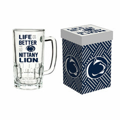 Glass Tankard Cup, with Gift Box, Penn State, Collegiate, Home