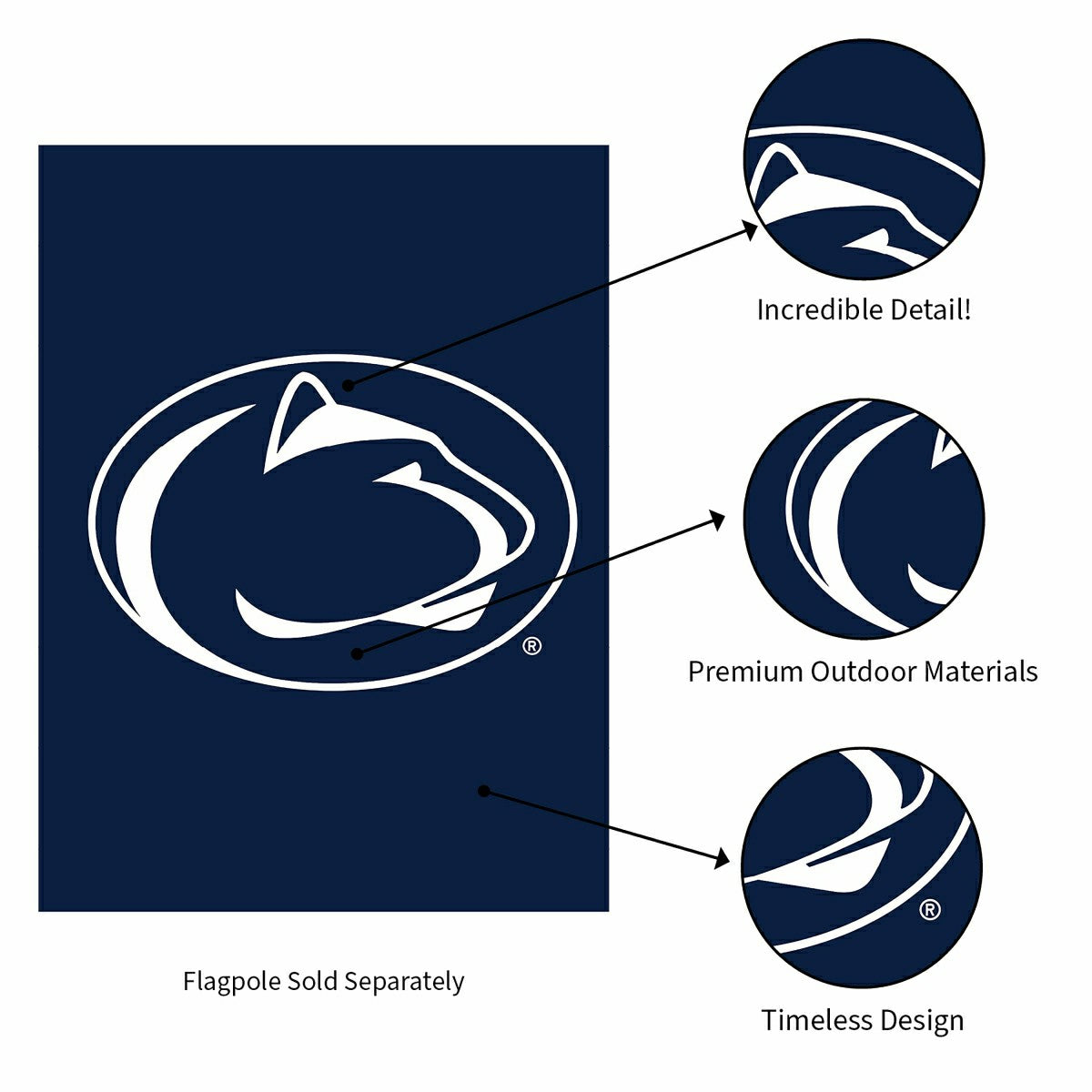 Penn State Applique Garden Flag, Collegiate, Home