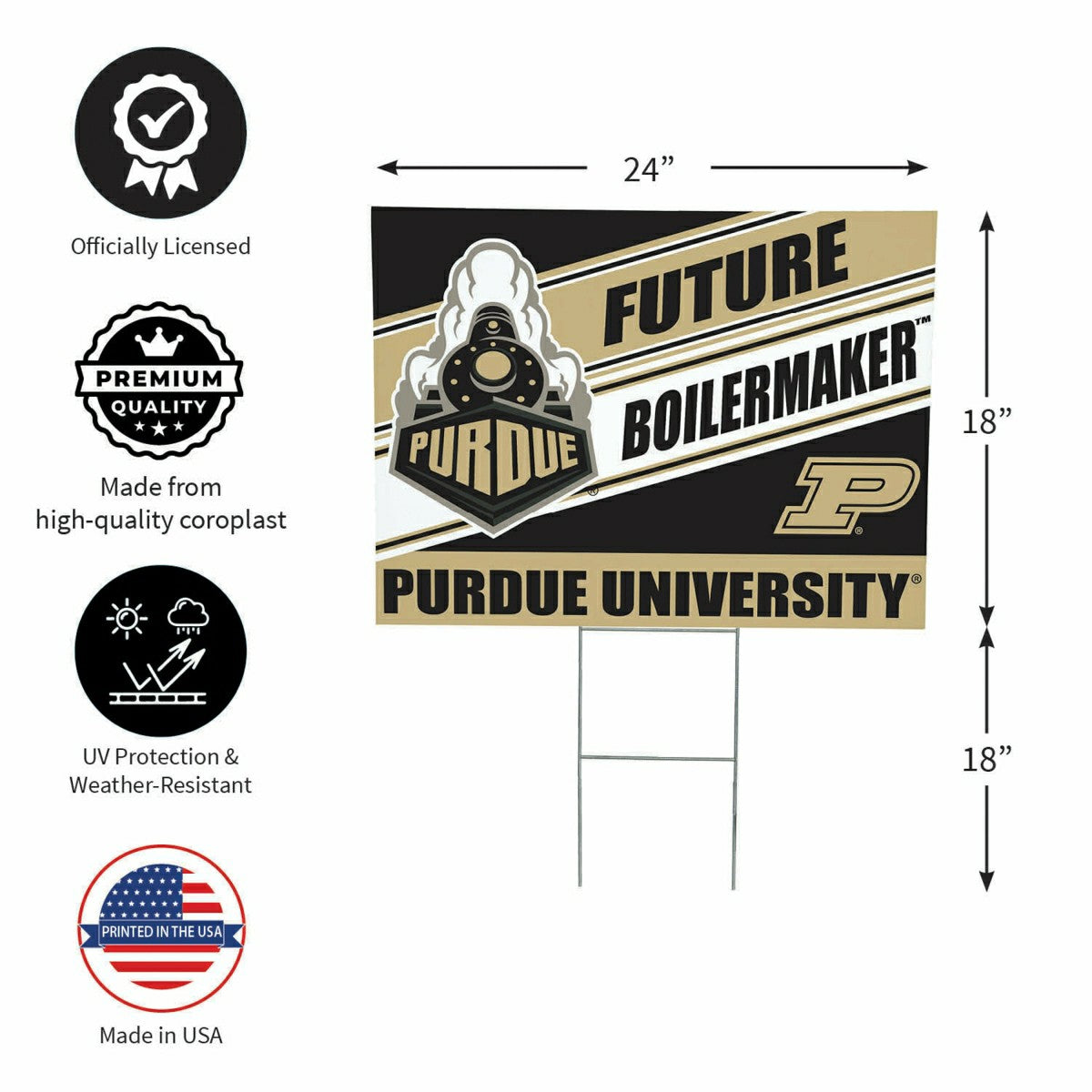 Purdue University Coroplast Yard Sign, Future Student, Collegiate, Home