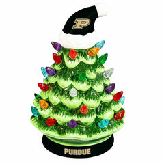 Purdue University 8" LED Ceramic Christmas Tree, Collegiate, Home