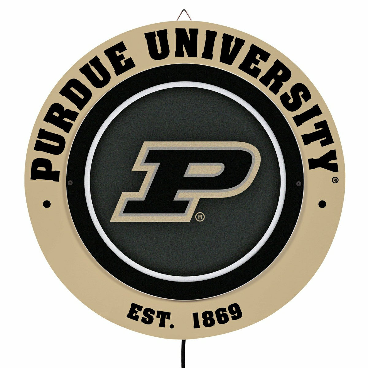 Purdue University, Metal Lite, Round, Collegiate
