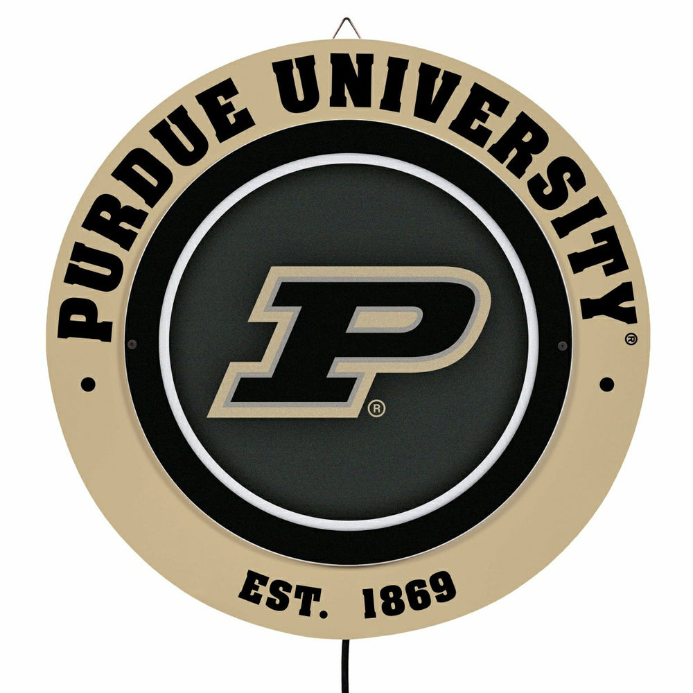Purdue University, Metal Lite, Round, Collegiate
