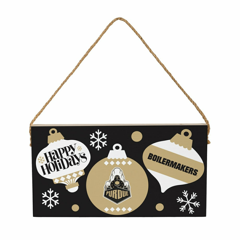Purdue University Holiday Wood Wall Sign, 6x11, Collegiate, Home