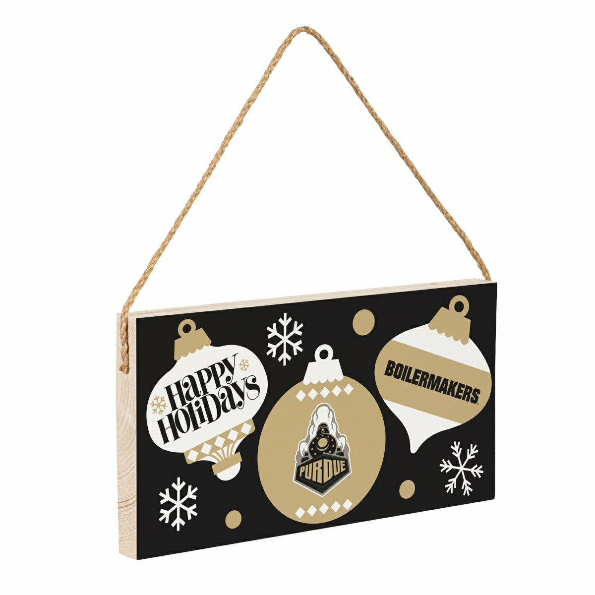 Purdue University Holiday Wood Wall Sign, 6x11, Collegiate, Home