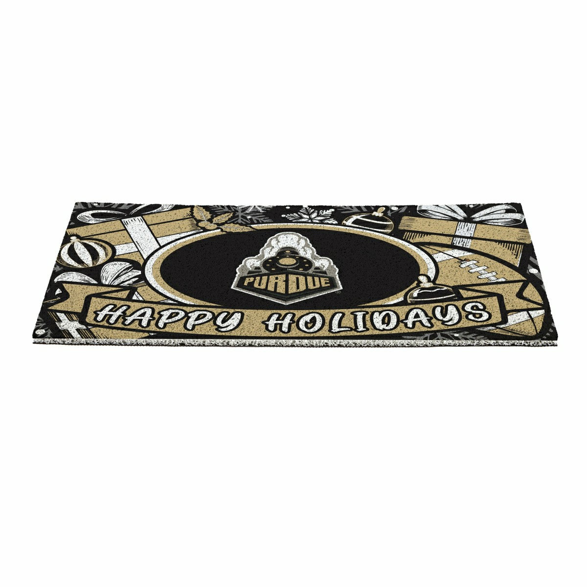 Purdue University Holiday PVC Mat, 28"x16", Collegiate