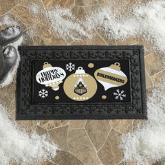 Purdue University Holiday Flocked Coir Sassafras Switch Mat, 22"x10", Collegiate