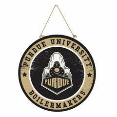 Purdue University Round Door Décor with Hanging Rope, 18x18, Collegiate, Home