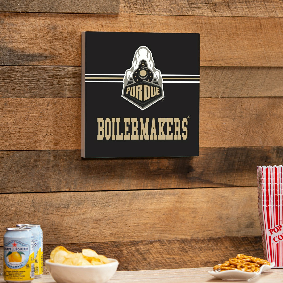 Purdue University Wood Wall Sign, 12x12, Collegiate, Home