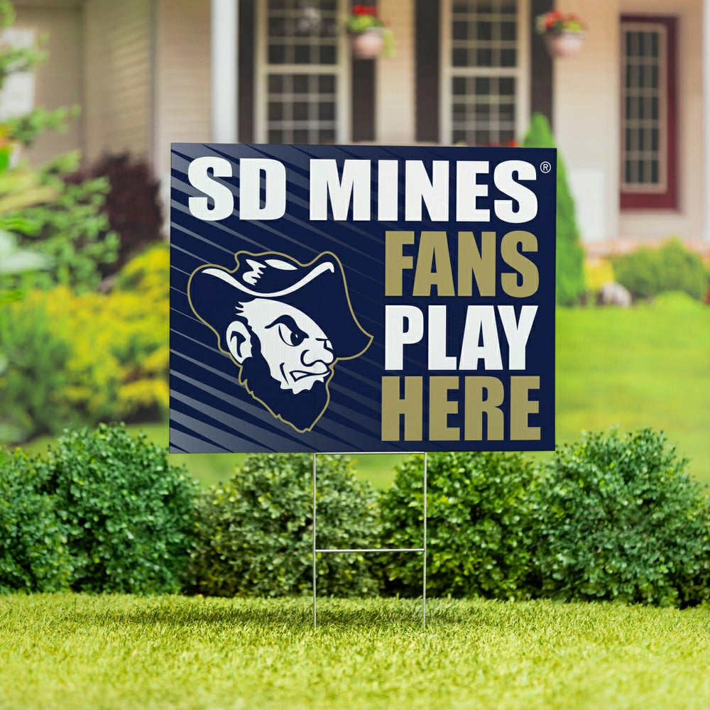 South Dakota School of Mines & Technology Coroplast Yard Sign "Fans Pl, Collegiate, Home