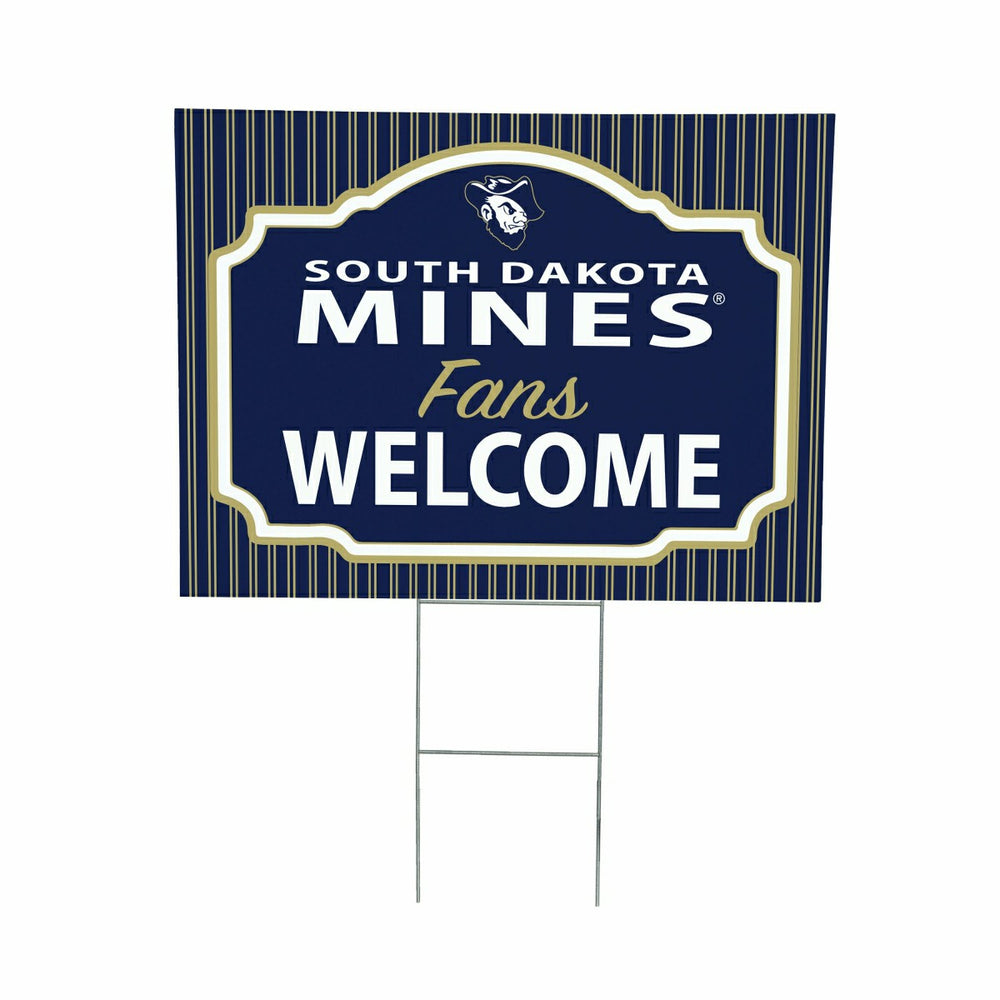 South Dakota School of Mines & Technology Coroplast Yard Sign, "Fans W, Collegiate, Home