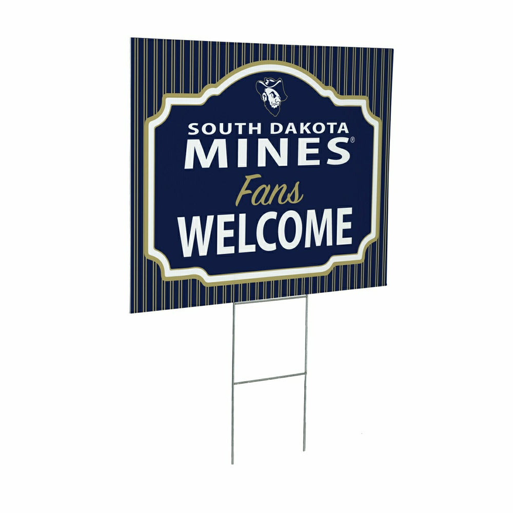 South Dakota School of Mines & Technology Coroplast Yard Sign, "Fans W, Collegiate, Home