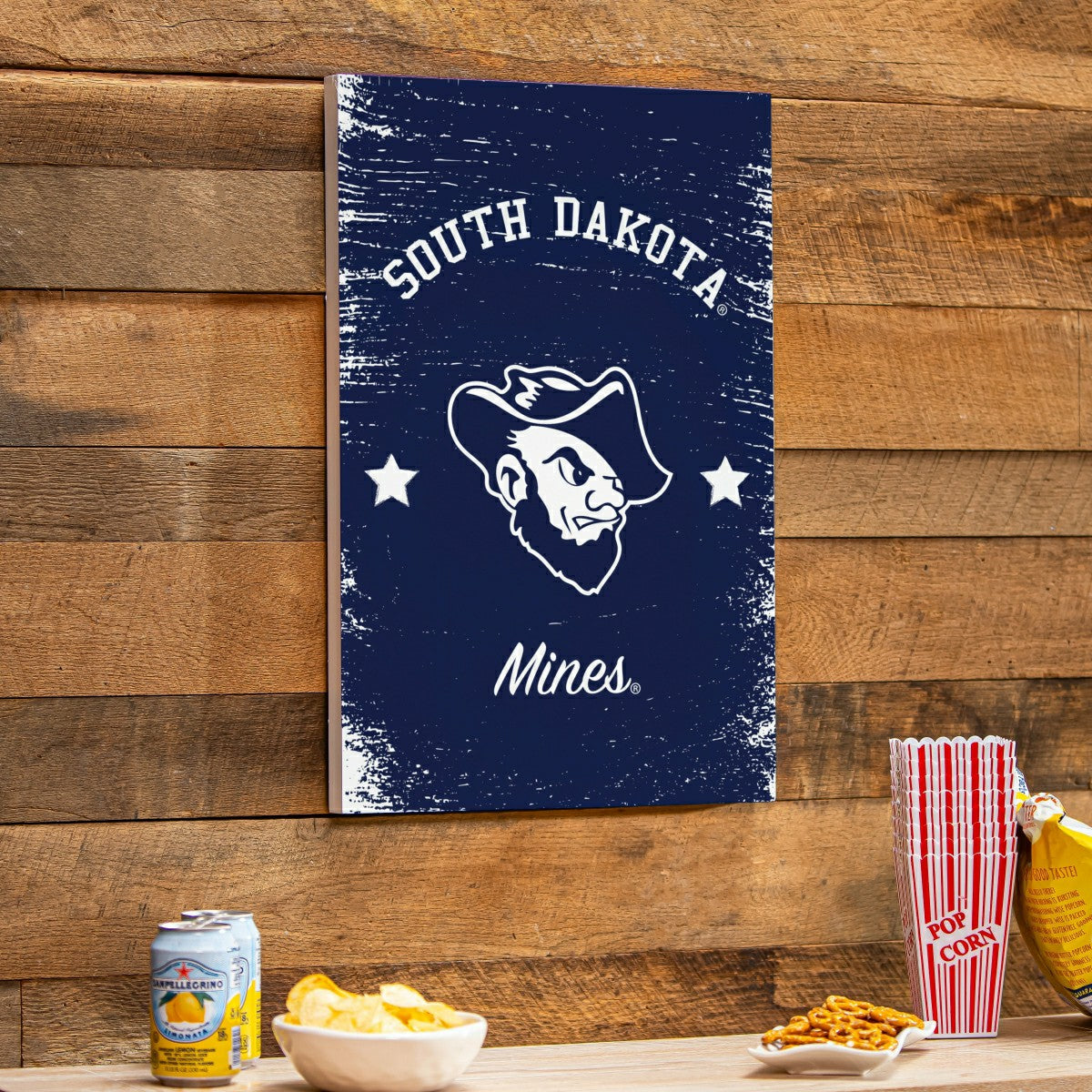 South Dakota School of Mining and Technology Wood Wall Sign, 16x24, Collegiate, Home