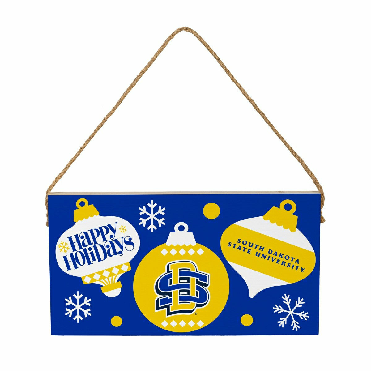 South Dakota State University Holiday Wood Wall Sign, 6x11, Collegiate, Home