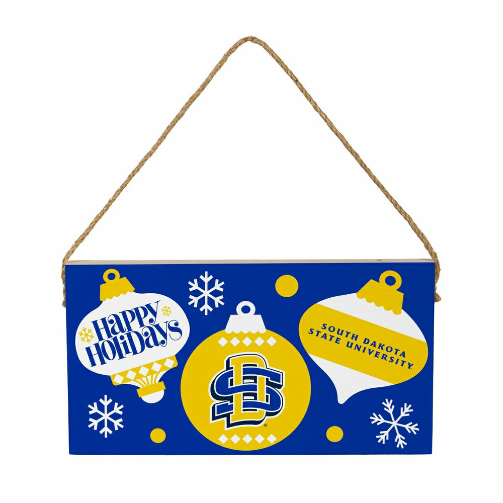South Dakota State University Holiday Wood Wall Sign, 6x11, Collegiate, Home