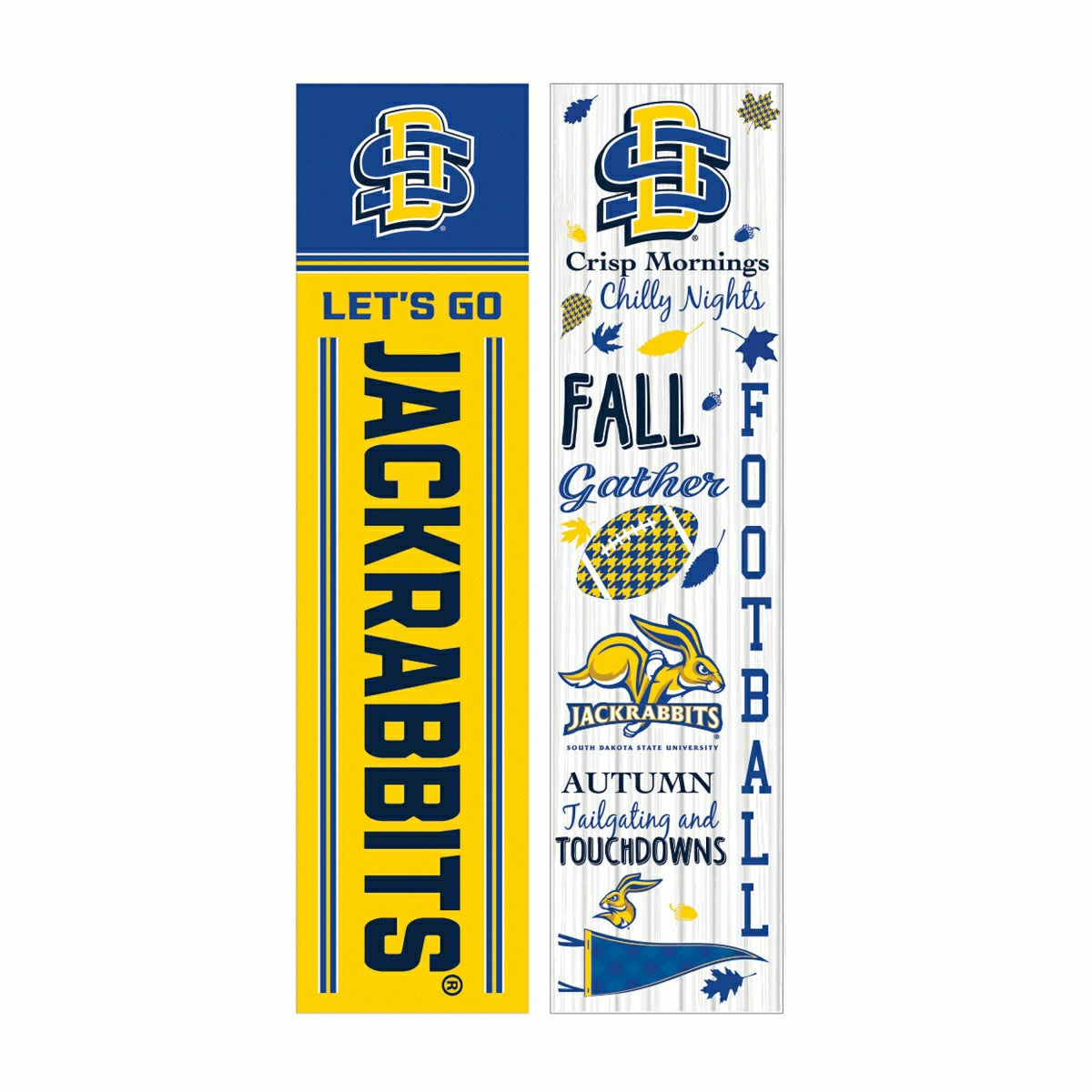 46" Double Sided Leaner, South Dakota State University, Fall Seasonal, Collegiate, Home