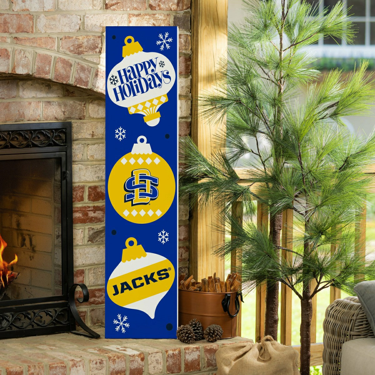 47" Double Sided Leaner, South Dakota State University, Christmas, Collegiate, Home