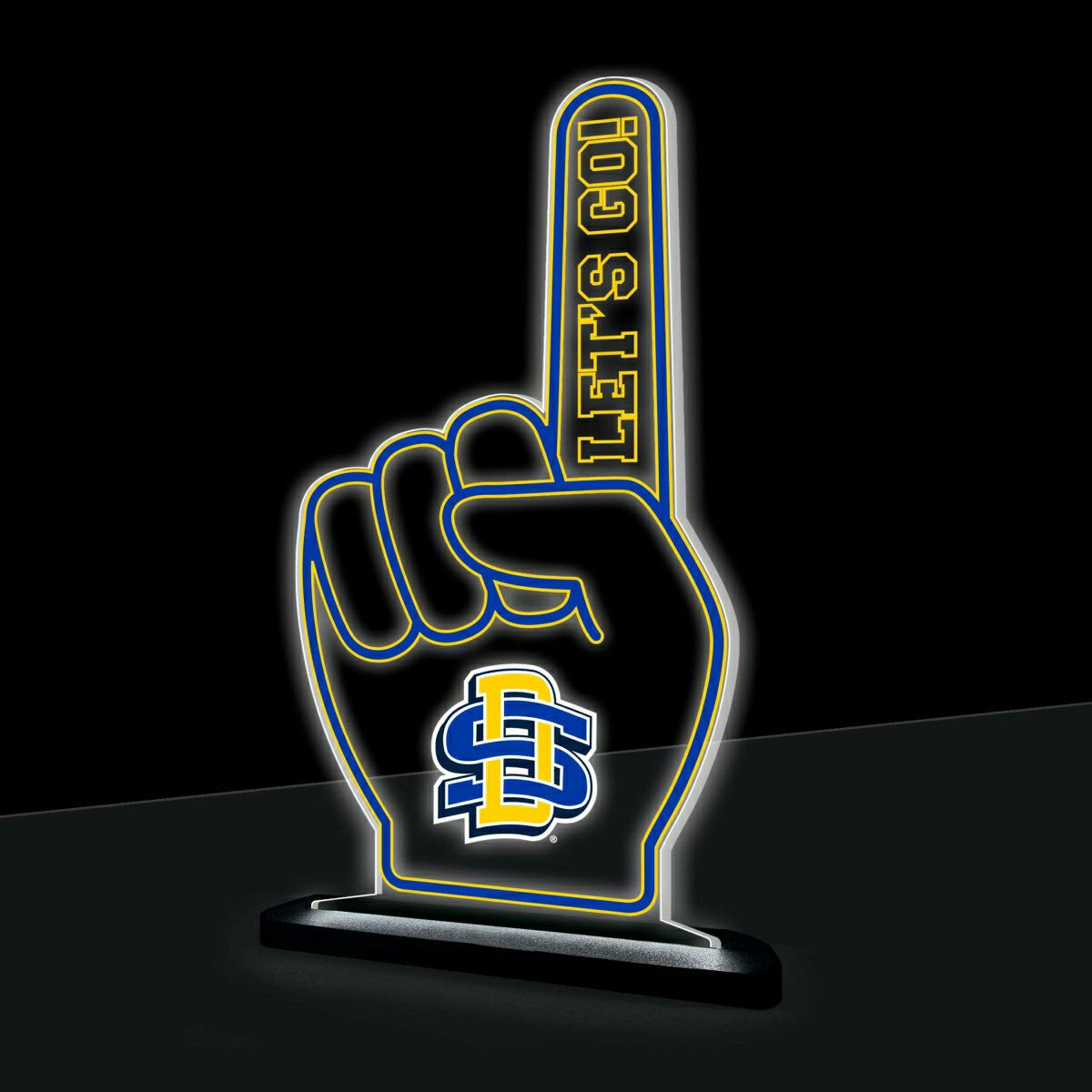 South Dakota State University College Foam Finger Desklite LED Decor, Collegiate, Home