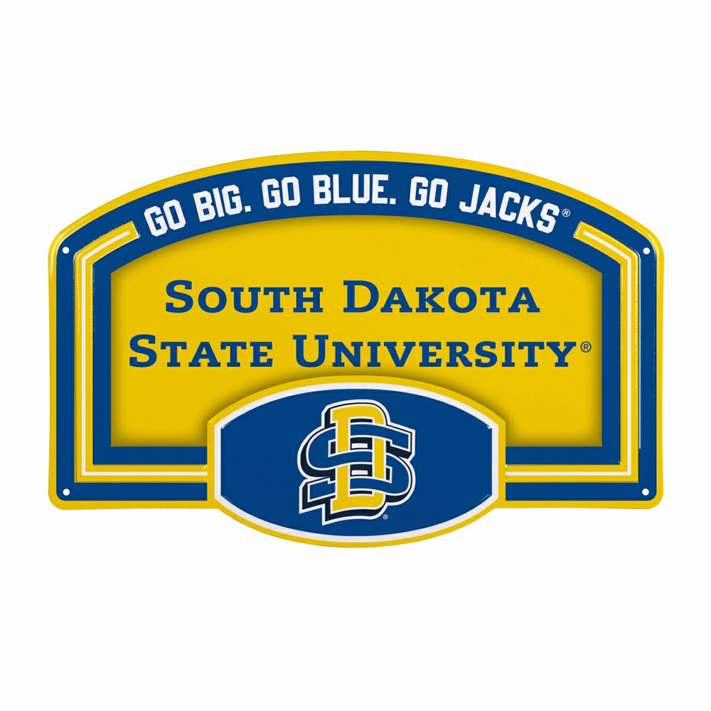 South Dakota State University USA Embossed Steel Wall Sign, 11" x 17", Collegiate, Home